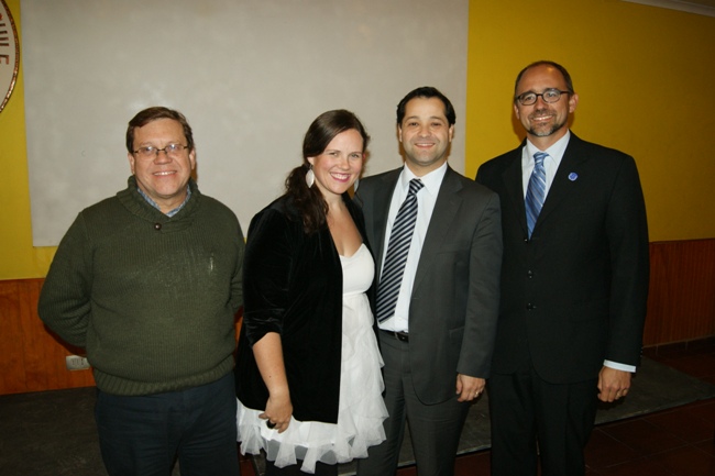 Presidente de la Asoch, Gustavo Vergara, Christine Roschaert, Director Regional de Senadis, William Martínez y Dr. Joseph Murray.
