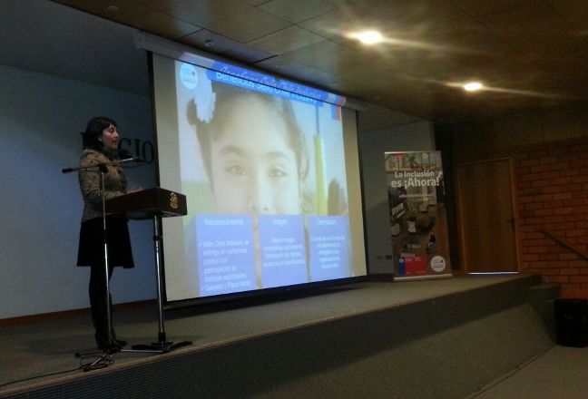 Directora Regional durante la presentación del Sello Chile Inclusivo 2014. 