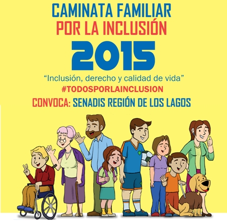 Afiche de difusión de la Caminata por la Inclusión.