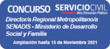 Concurso Alta Dirección Pública Director/a Regional Metropolitano/a Senadis
