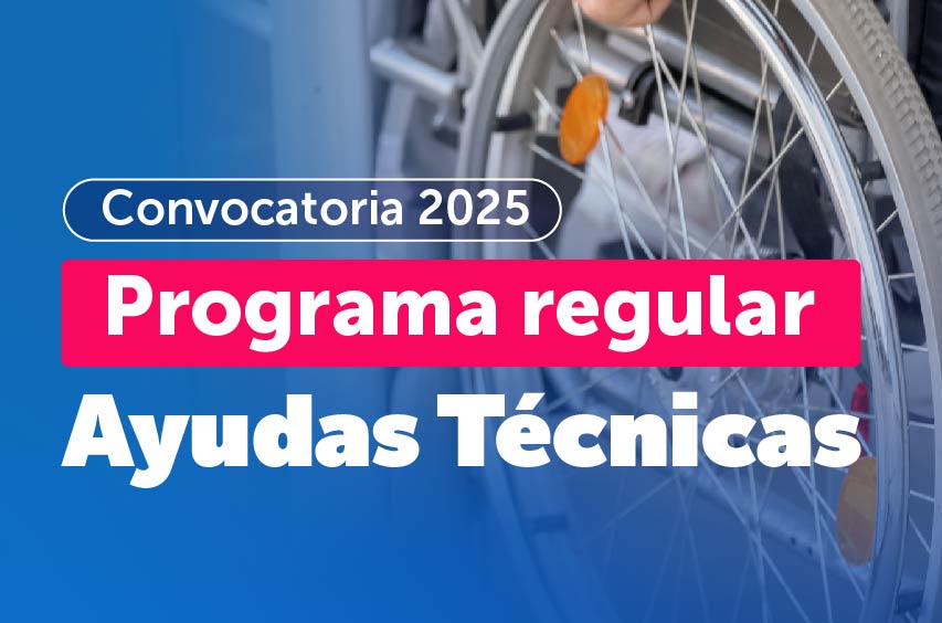 Afiche. Convocatoria 2025. Programa regular, ayudas técnicas