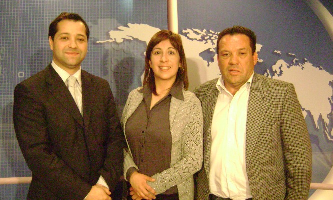 Director Regional del Senadis, junto periodista de Telecanal y Juan Reyes, presidente de la agrupación.