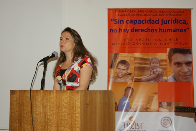 María Ximena Rivas durante la inauguración del Seminario-Taller. 