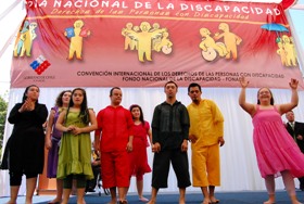 Artistas en la celebración del Día Nacional de la Discapacidad ela ño 2008.