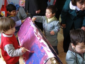 Niños de un jardín infantil beneficiado con proyecto PAED