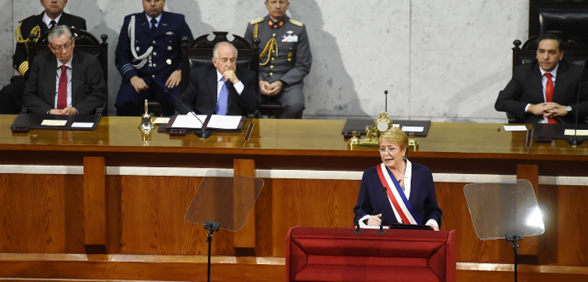 Esta mañana la Presidenta de la República, Michelle Bachelet entregó su última Cuenta Pública en el Congreso Nacional