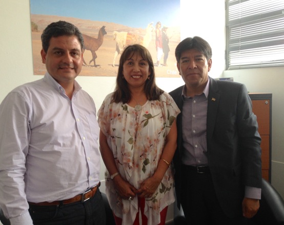 Director Regional de SERNATUR Claudio Yáñez; Directora Regional de Senadis, María Inés Verdugo y Alcalde Esteban Velásquez.