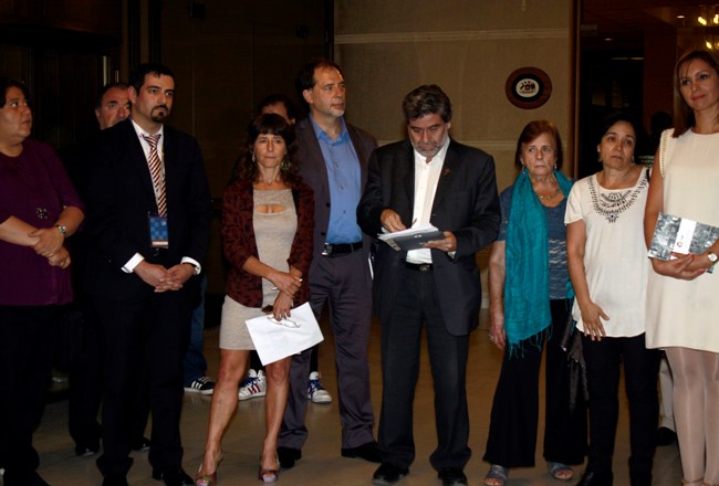 Director Nacional de Senadis junto a la Diputada Cristina Girardi y el Senador Guido Girardi.