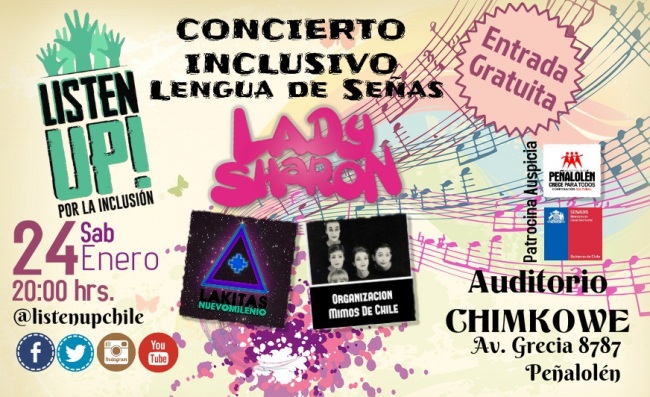 Afiche Concierto Listen Up.