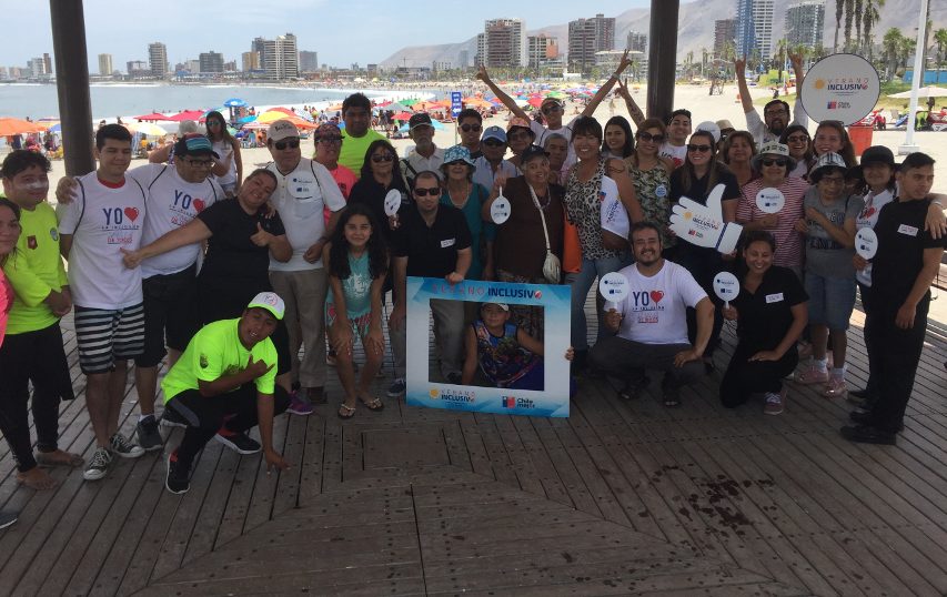 Comienza Campaña Verano Inclusivo en playa Cavancha de Iquique