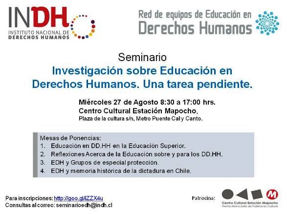  Seminario Investigación sobre Educación en Derechos Humanos: una tarea pendiente
