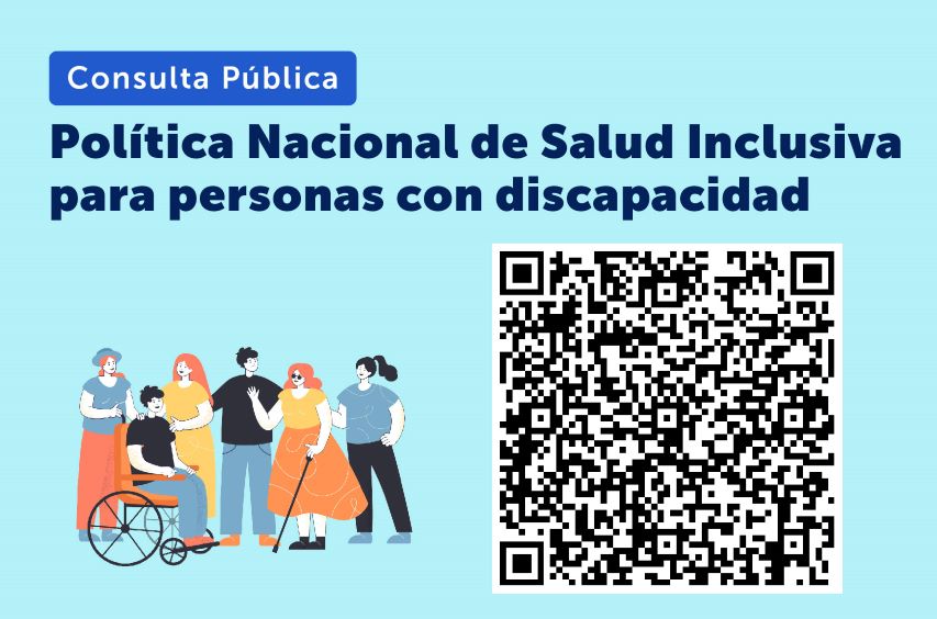 Afiche digital del Minsal con codigo QR para acceder al link de la consulta publica.