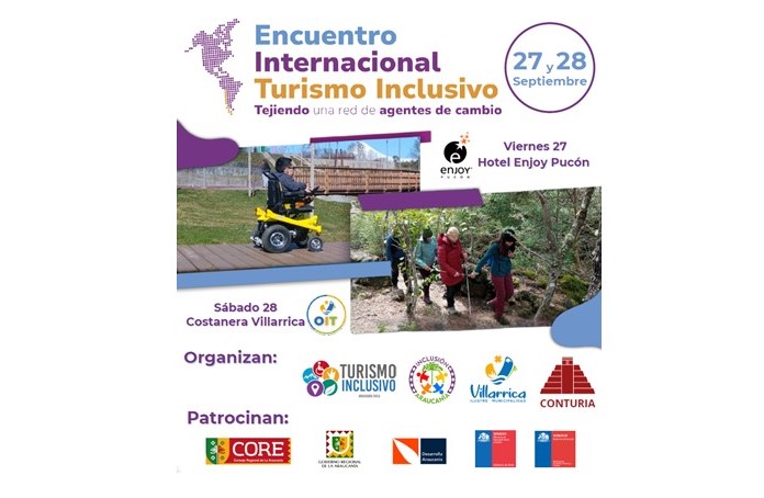 Afiche digital del Encuentro Internacional de Turismo Inclusivo.