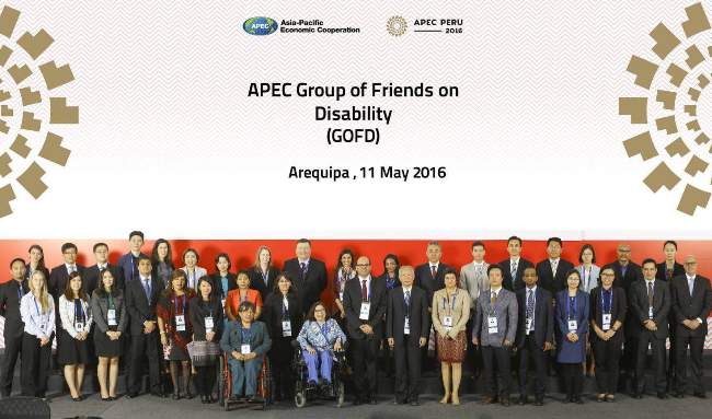 Representantes de los países pertenecientes a APEC en la reunión. 