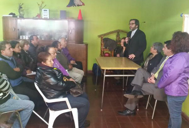 Director Nacional en diálogo participativo. 